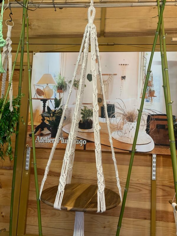 Table basse en macramé "lune" Atelier Plumbago