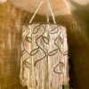 Luminaire en macramé "feuilles sur tige"