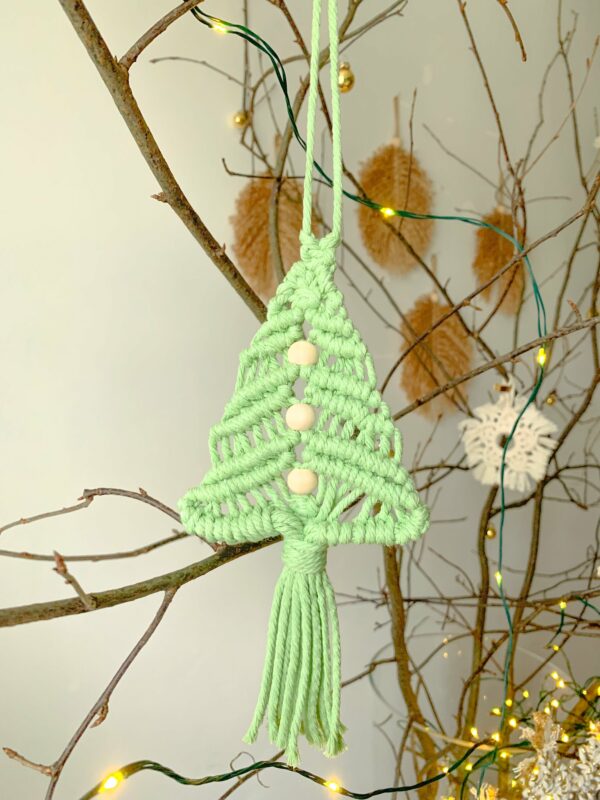 Sapin en macramé atelier Plumbago