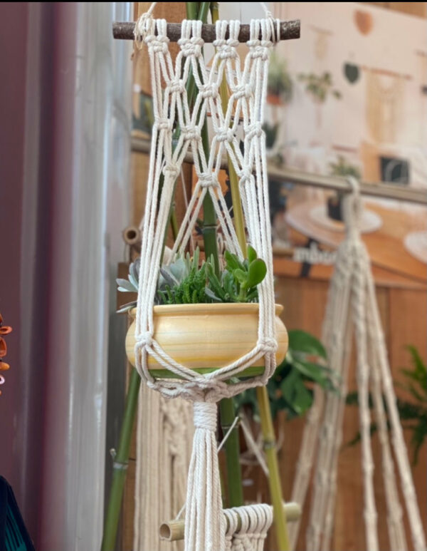 Atelier Plumbago - suspension pour plante "filet de pêche"