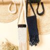 Petit sac pour portable en macramé Atelier Plumbago