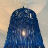 Luminaire feuilles sur tiges bleu roi atelier Plumbagp