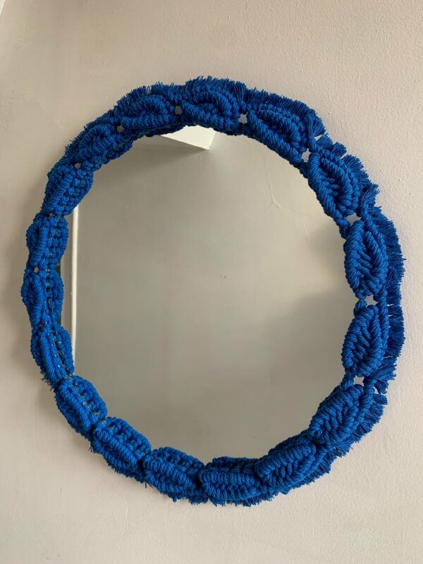 Miroir bleu roi coccinelle atelier Plumbagp